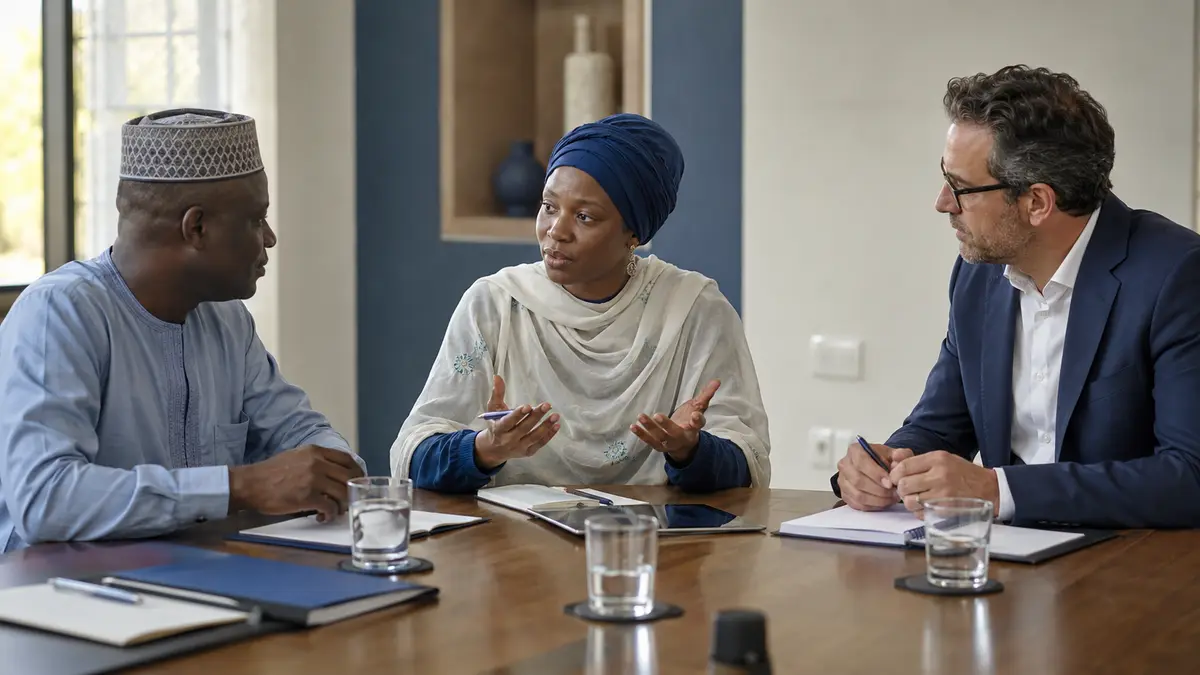 Interprétation consécutive lors d'une réunion d'affaires à Bamako